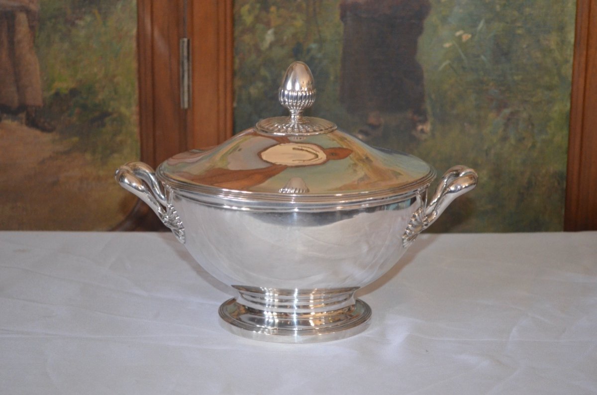 Empire Style Tureen In Sterling Silver