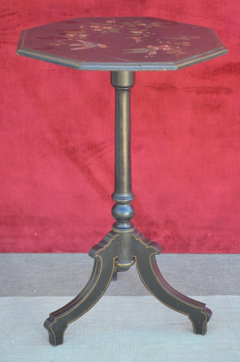 Napoleon III Painted Pedestal Table-photo-2