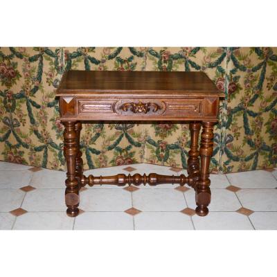 Table / Desk In Walnut 19th Century