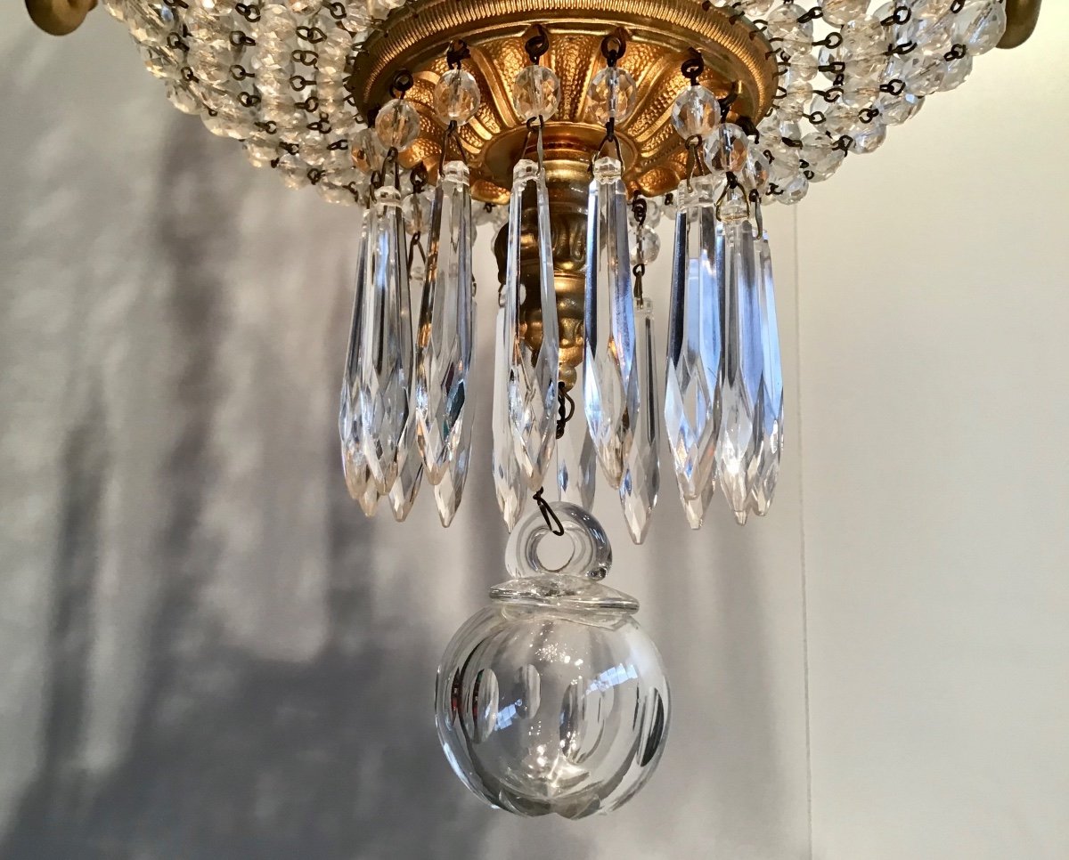 Maison Régis Mathieu Chandelier Gilt Bronze And Crystal With 15 Lights-photo-5