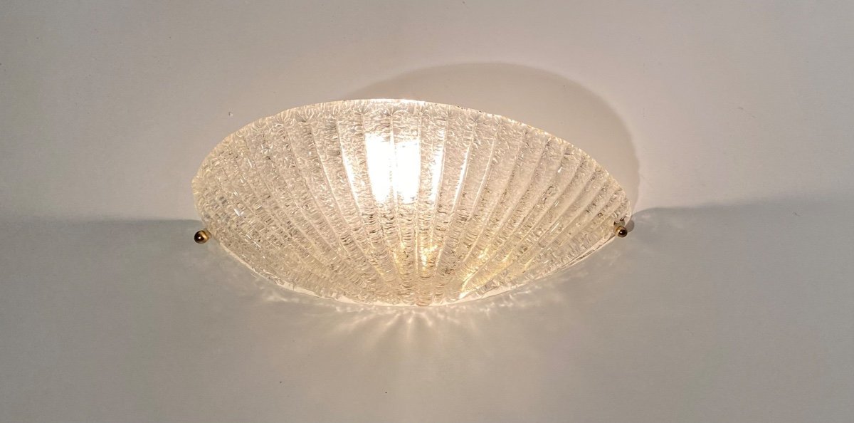 Murano Set Of Granite Glass Paste Wall Lights Basin Gilded Metal Mid 20th Century -photo-5