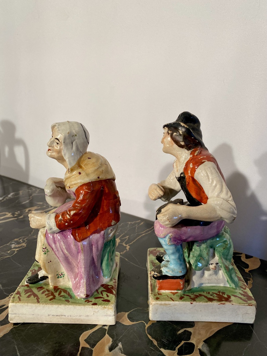 Pair Of English Victorian Porcelain Figurines 1870-photo-4