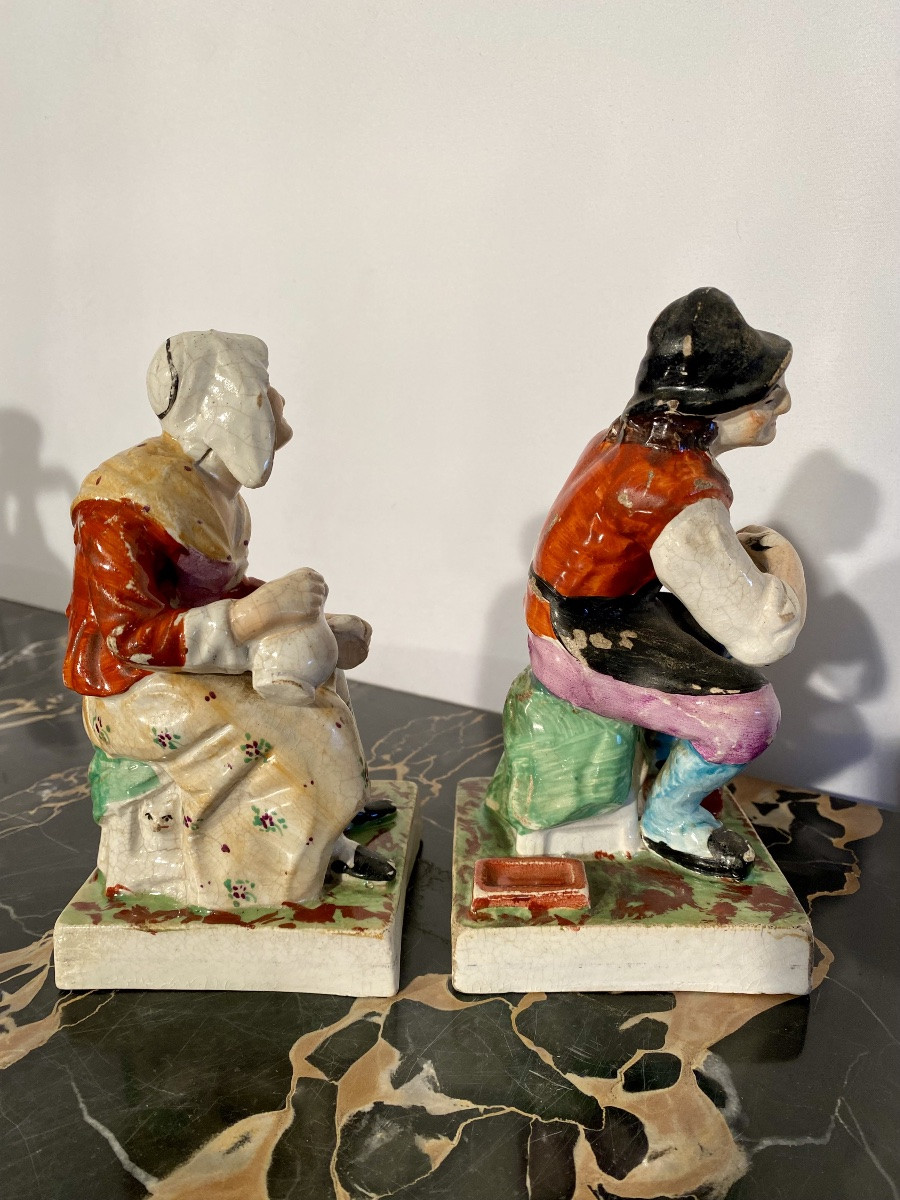 Pair Of English Victorian Porcelain Figurines 1870-photo-2