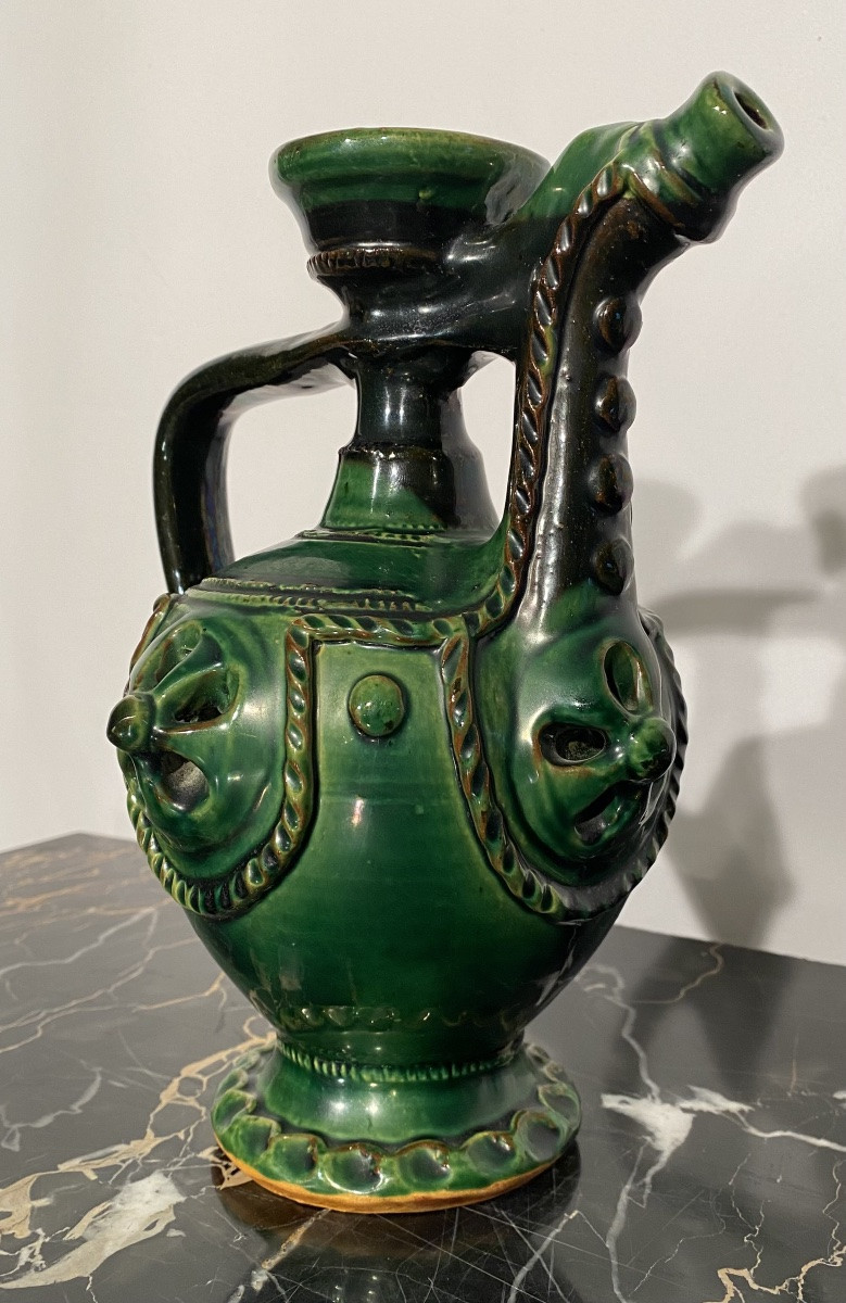 19th Century Carafe Jug Or Ewer From Canakkale Türkiye Ceramic -photo-2