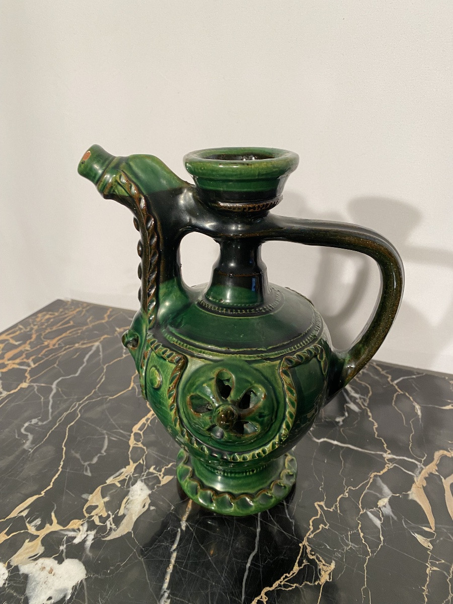 19th Century Carafe Jug Or Ewer From Canakkale Türkiye Ceramic -photo-3