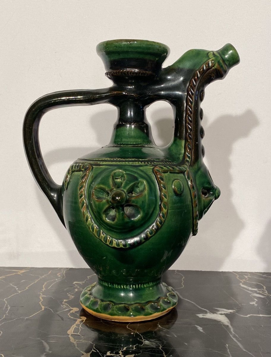 19th Century Carafe Jug Or Ewer From Canakkale Türkiye Ceramic -photo-4