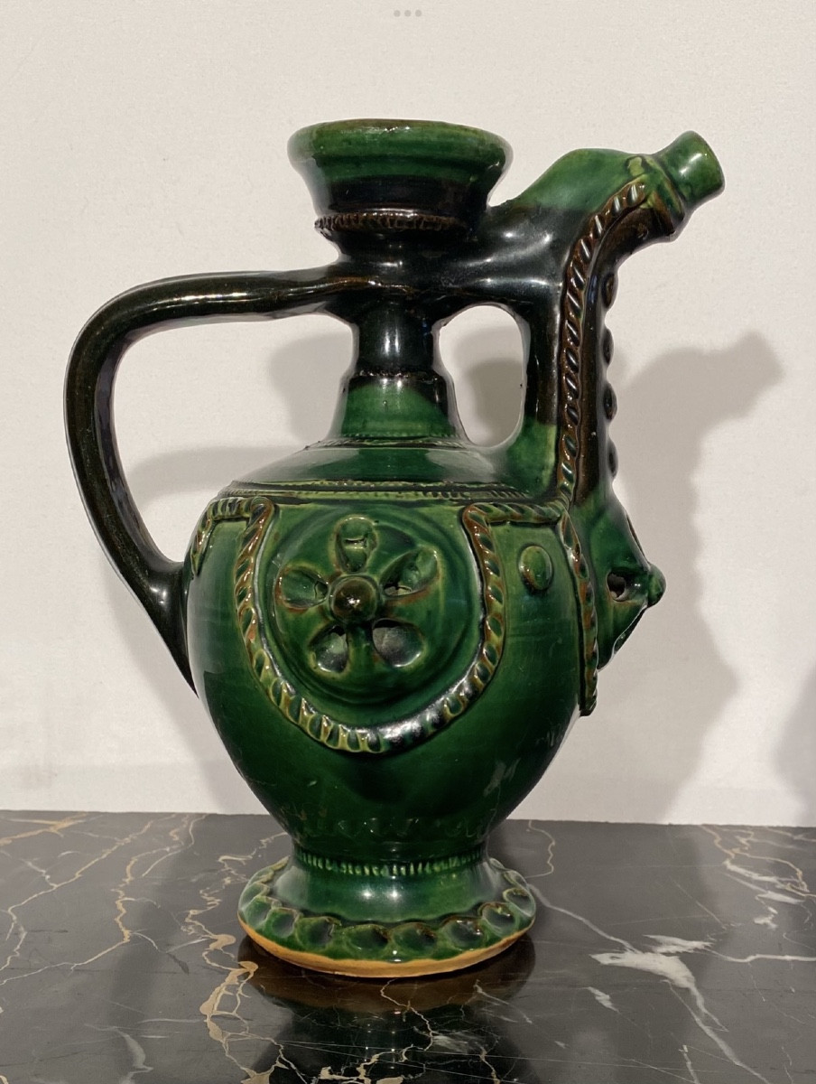 19th Century Carafe Jug Or Ewer From Canakkale Türkiye Ceramic 