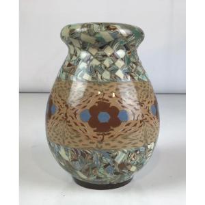 Small Vase 1950 From Gerbino In Vallauris Mixed Earth Ceramic Provence