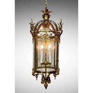 Large Lanterns Chandeliers Wall Lights Solid Bronze 4 Lights Louis XVI