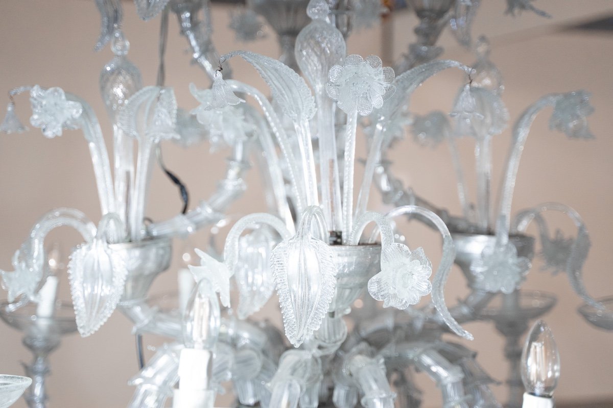 Murano Glass Chandelier With 12 Lights, 1950s-photo-1