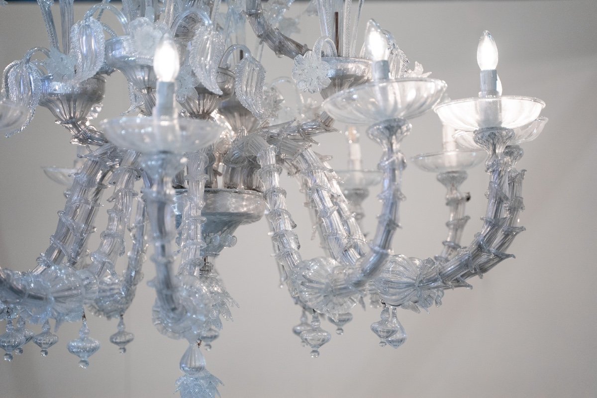 Murano Glass Chandelier With 12 Lights, 1950s-photo-3