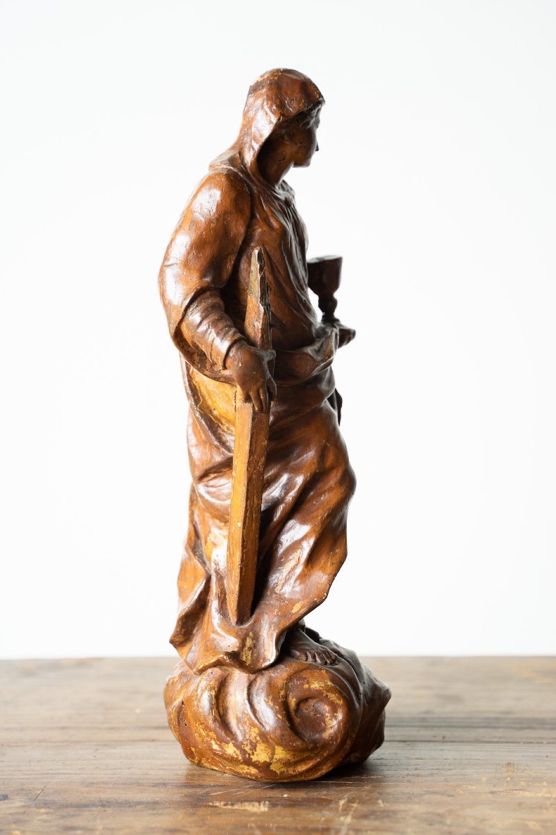 Wooden Cimolo Sculpture Depicting Faith  -photo-1