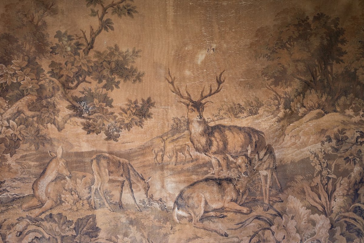 Tapestry With Deer In The Park  -photo-2