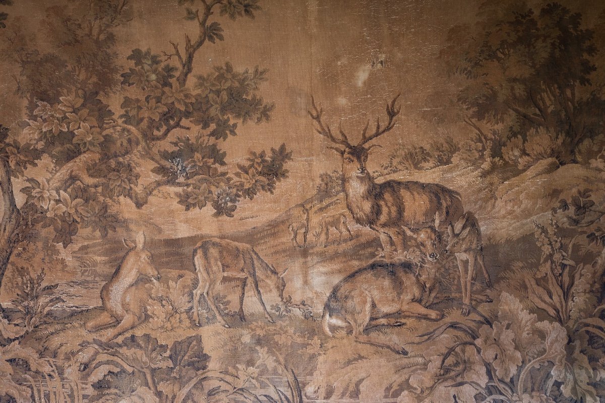 Tapestry With Deer In The Park  -photo-3