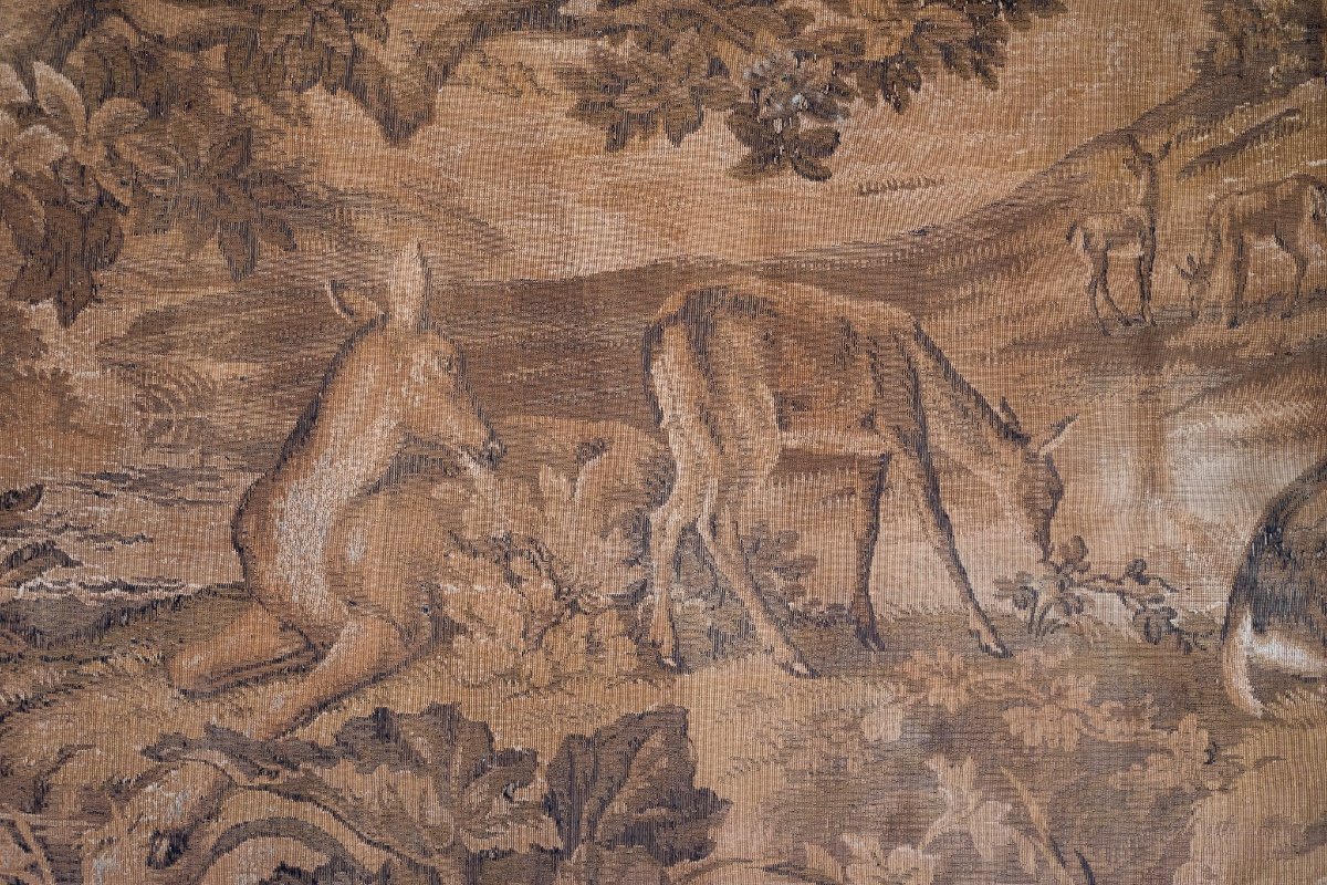 Tapestry With Deer In The Park  -photo-1