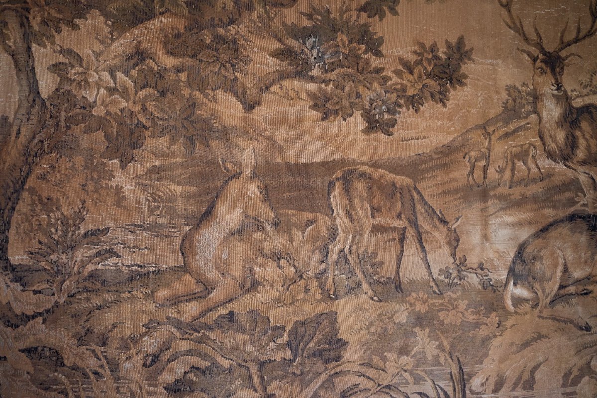 Tapestry With Deer In The Park  -photo-3