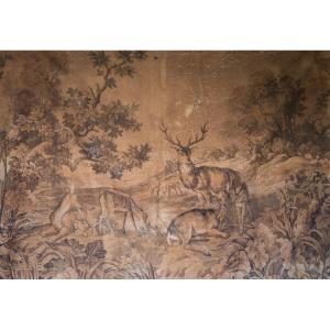 ​​tapisserie Décorative Avec Cerfs Dans Le Parc  