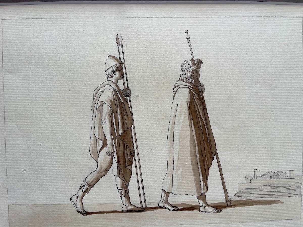 Minerva, In The Guise Of Mentor, And Telemachus Pen And Wash -photo-2