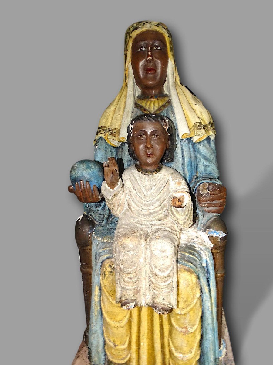  Grande Vierge Noire à l’enfant Moreneta de Montserrat XIXè-photo-4