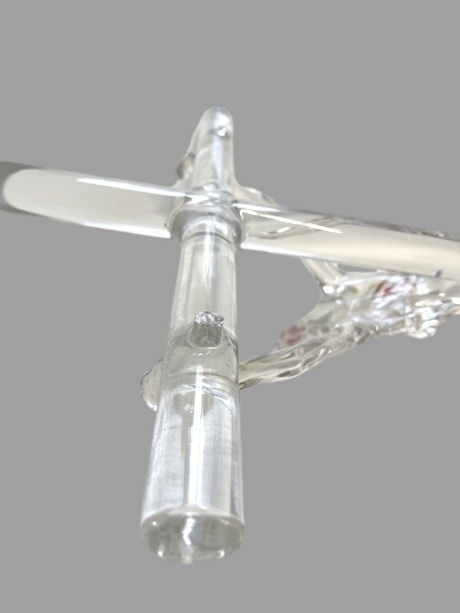 Blown Crystal Crucifix-photo-4