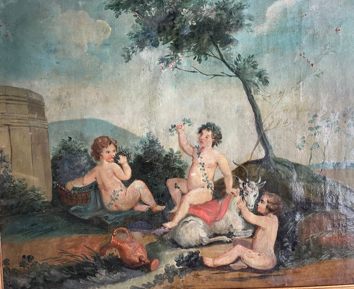 French School, 18th Century, Bacchanal At Putti-photo-3