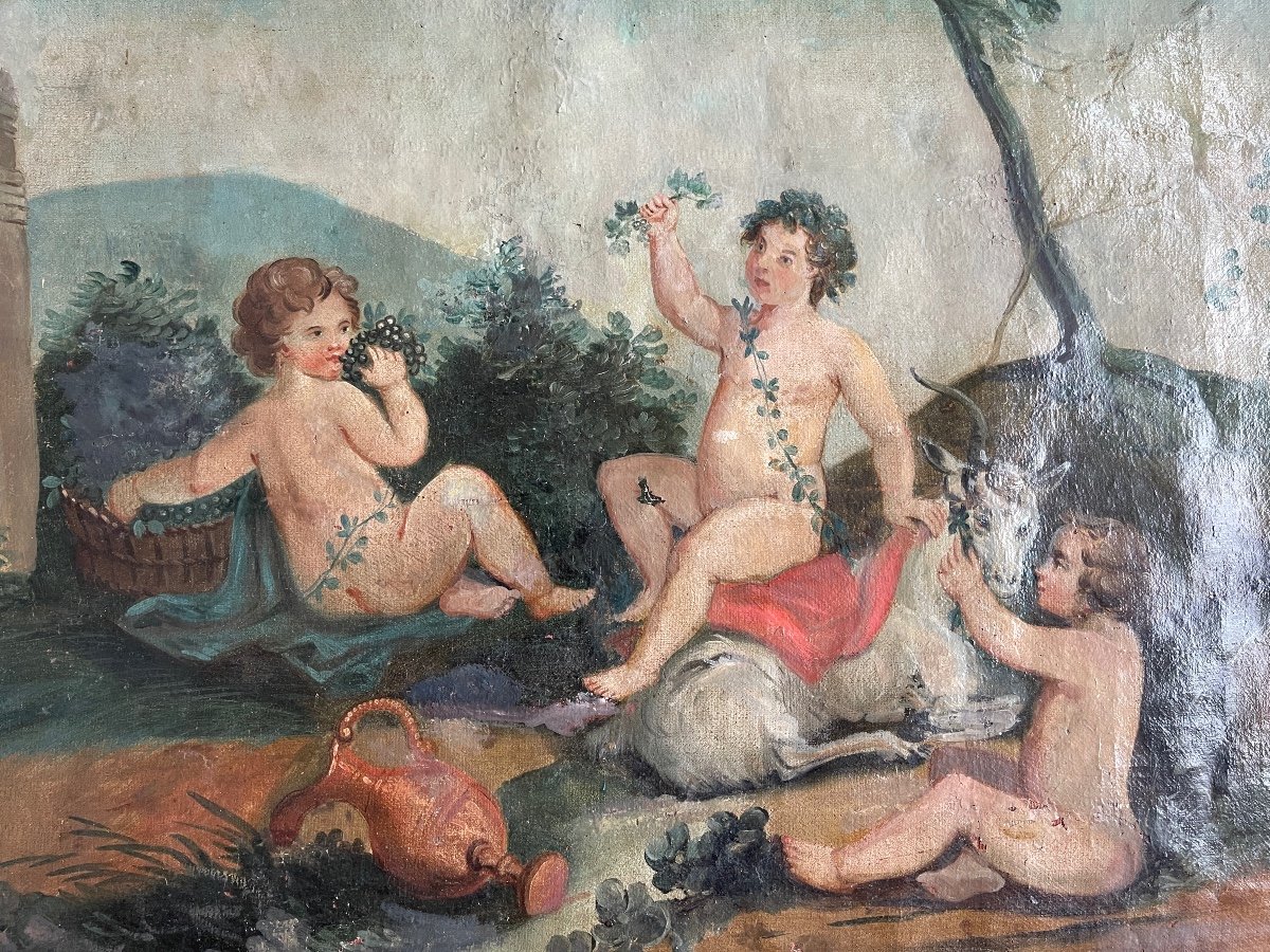 French School, 18th Century, Bacchanal At Putti-photo-3