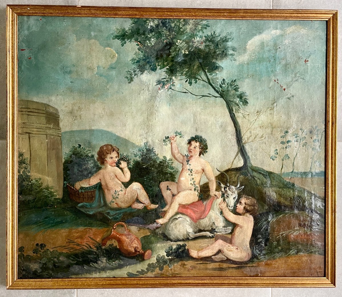 French School, 18th Century, Bacchanal At Putti