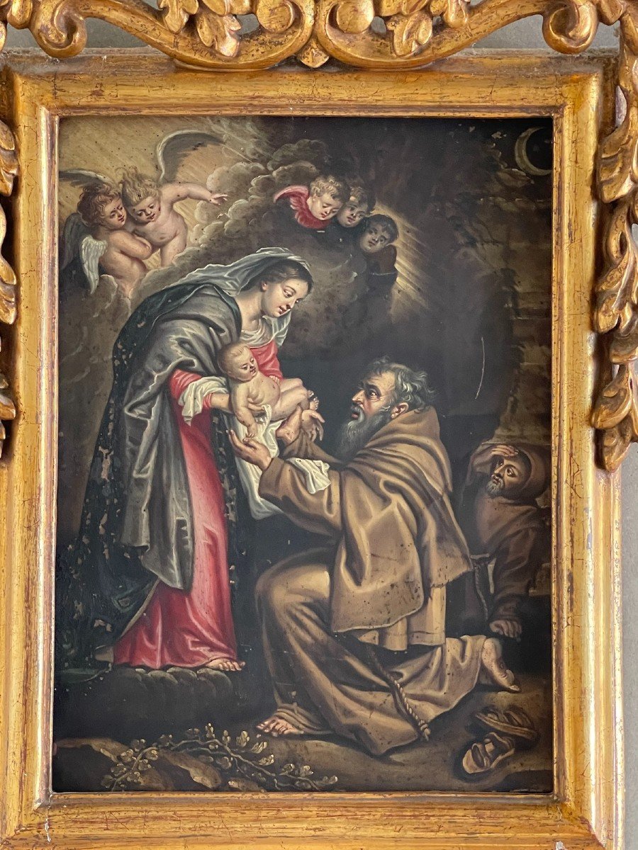 Saint Francis Receiving The Child Jesus From The Hands Of The Virgin-photo-2