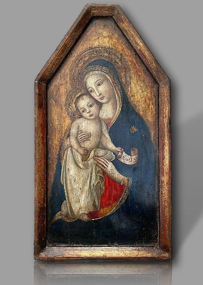 Virgin And Child Tempera On Panel 