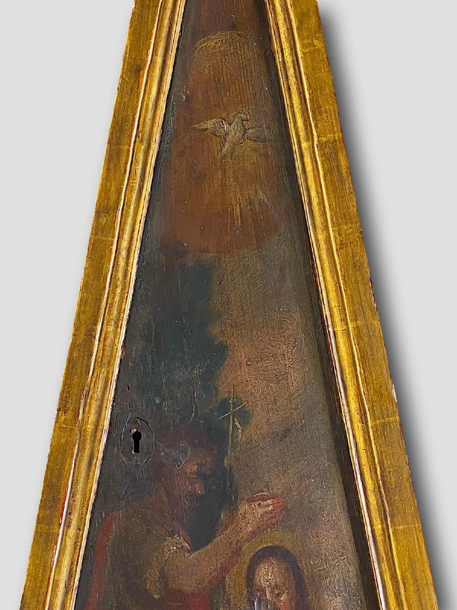 Partie De Retable Tempera Sur Bois Lombardie 18ème   *3 d'une suite de 5-photo-3