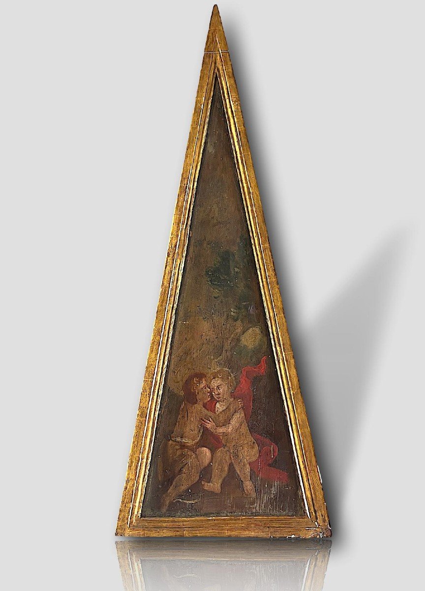 Part Of Tempera Altarpiece On Wood Lombardy 18th *5