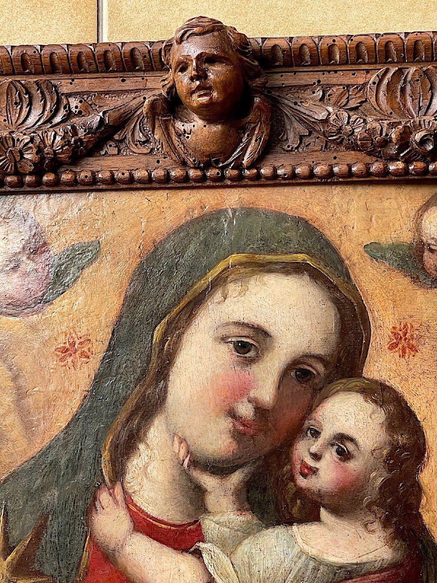 Virgin Of Caresses - Tempera On Wood - 16th Century -photo-1