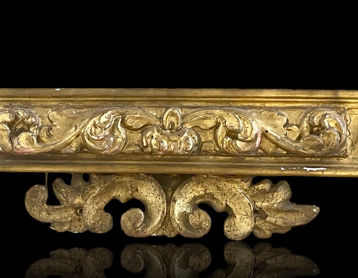 17th Century Tabernacle Frame In Gilded And Carved Wood, Large Dimensions-photo-1