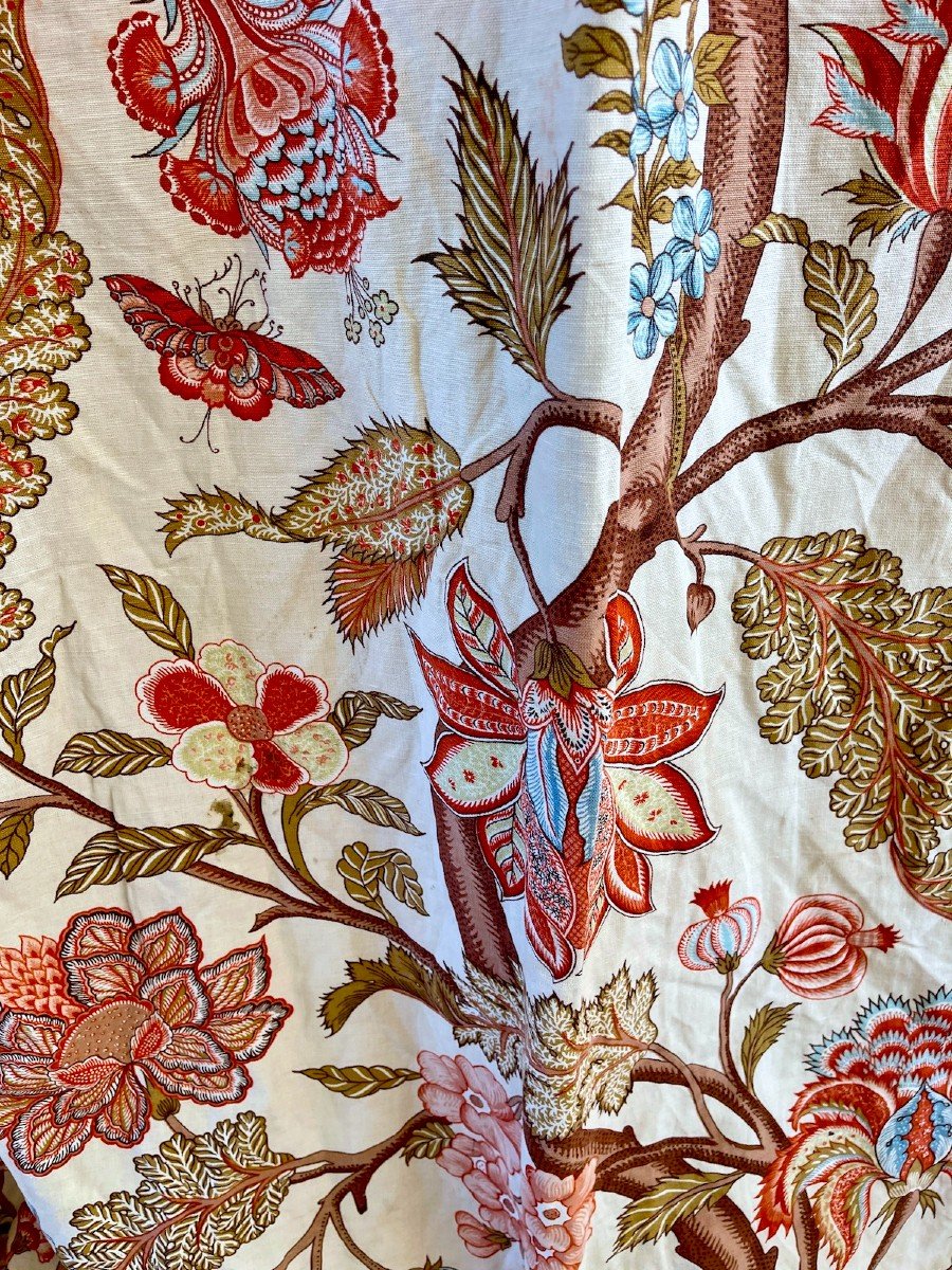 2nd Pair Of Curtains - Linen Curtains - Tree Of Life And Indian Decor-photo-3