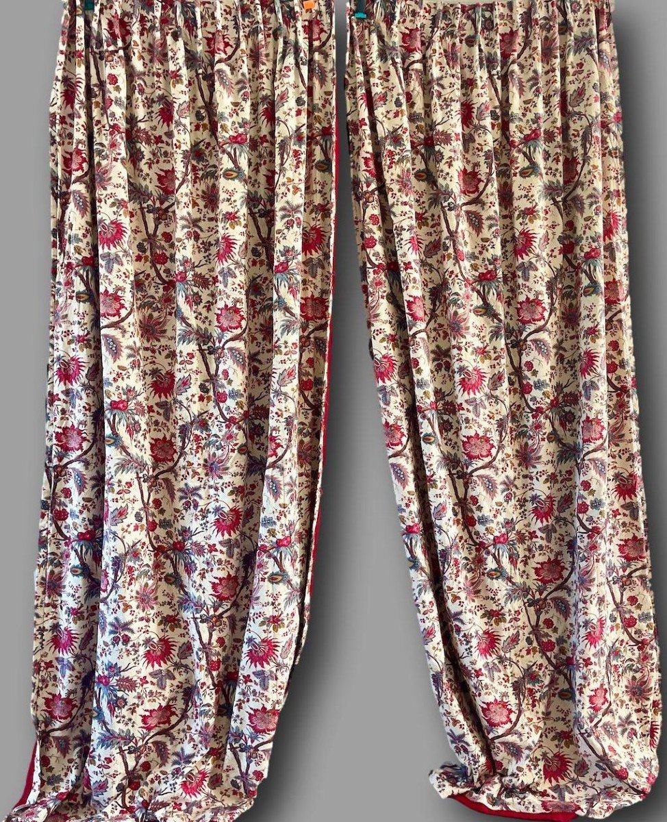 Superb Pair Of Indian Decor Curtains - Hangings - 18th Century Style - 2nd Pair