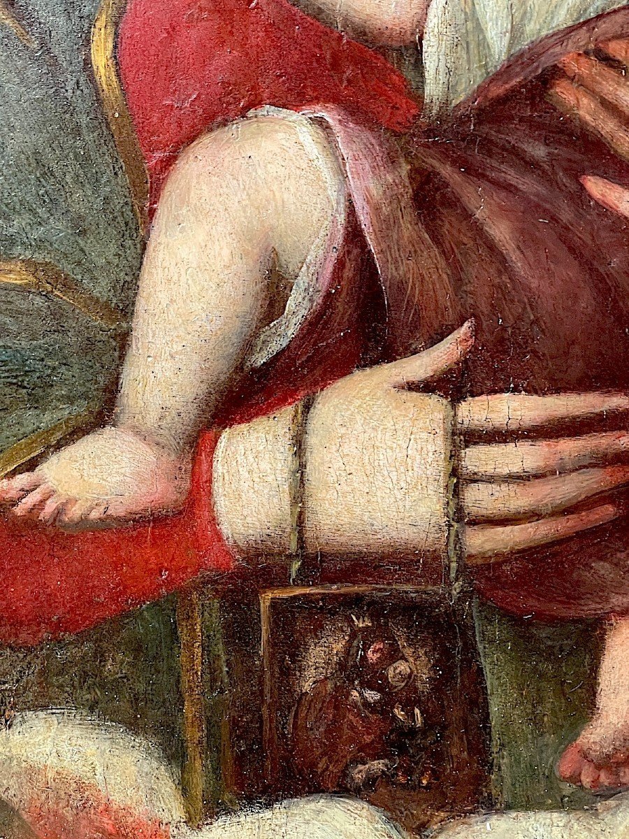 Vierge à l'Enfant - Tempera Sur Bois - Venise 16e Siècle - Sansovino-photo-4