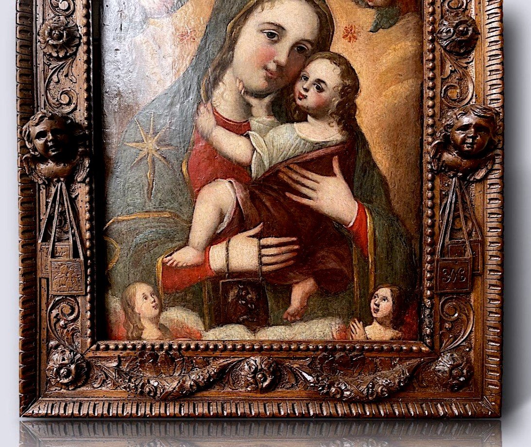 Vierge à l'Enfant - Tempera Sur Bois - Venise 16e Siècle - Sansovino-photo-3