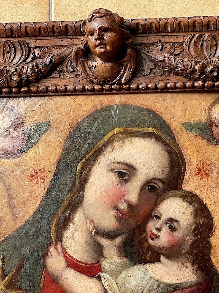 Vierge à l'Enfant - Tempera Sur Bois - Venise 16e Siècle - Sansovino-photo-5