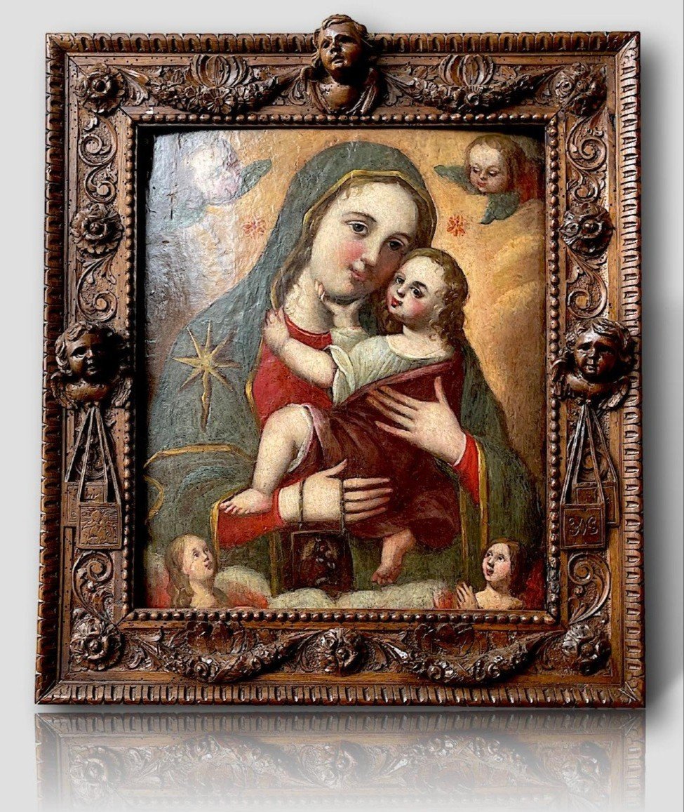 Vierge à l'Enfant - Tempera Sur Bois - Venise 16e Siècle - Sansovino