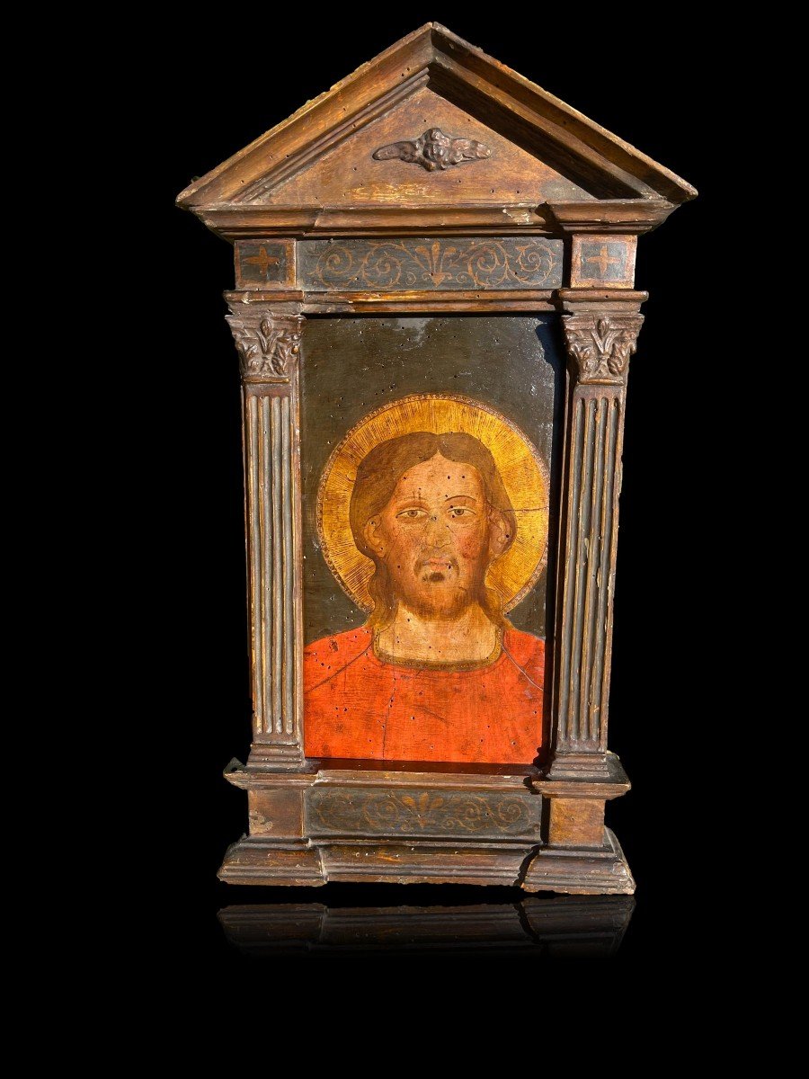 Tuscany - Jesus Christ Protector - 17th Century, In A Period Florentine Frame