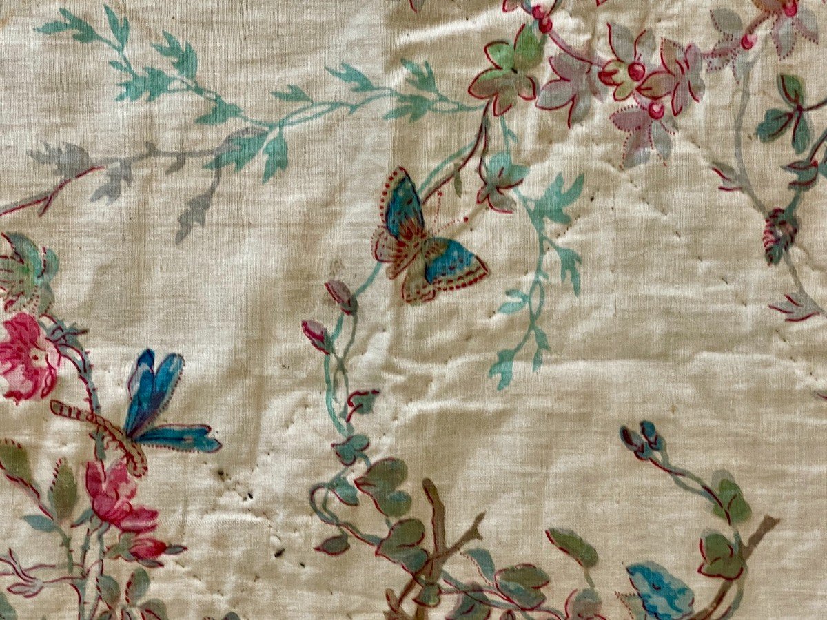 Marie-antoinette - Country Attributes - Fragment Of Printed Linen Fabric, Late 18th Century -photo-4