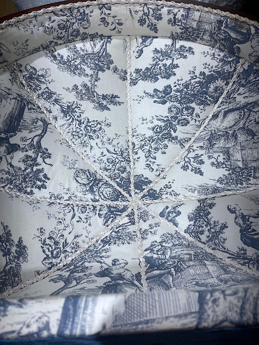 Pair Of Printed Cotton Curtains, In The Style Of Toiles De Jouy-photo-3