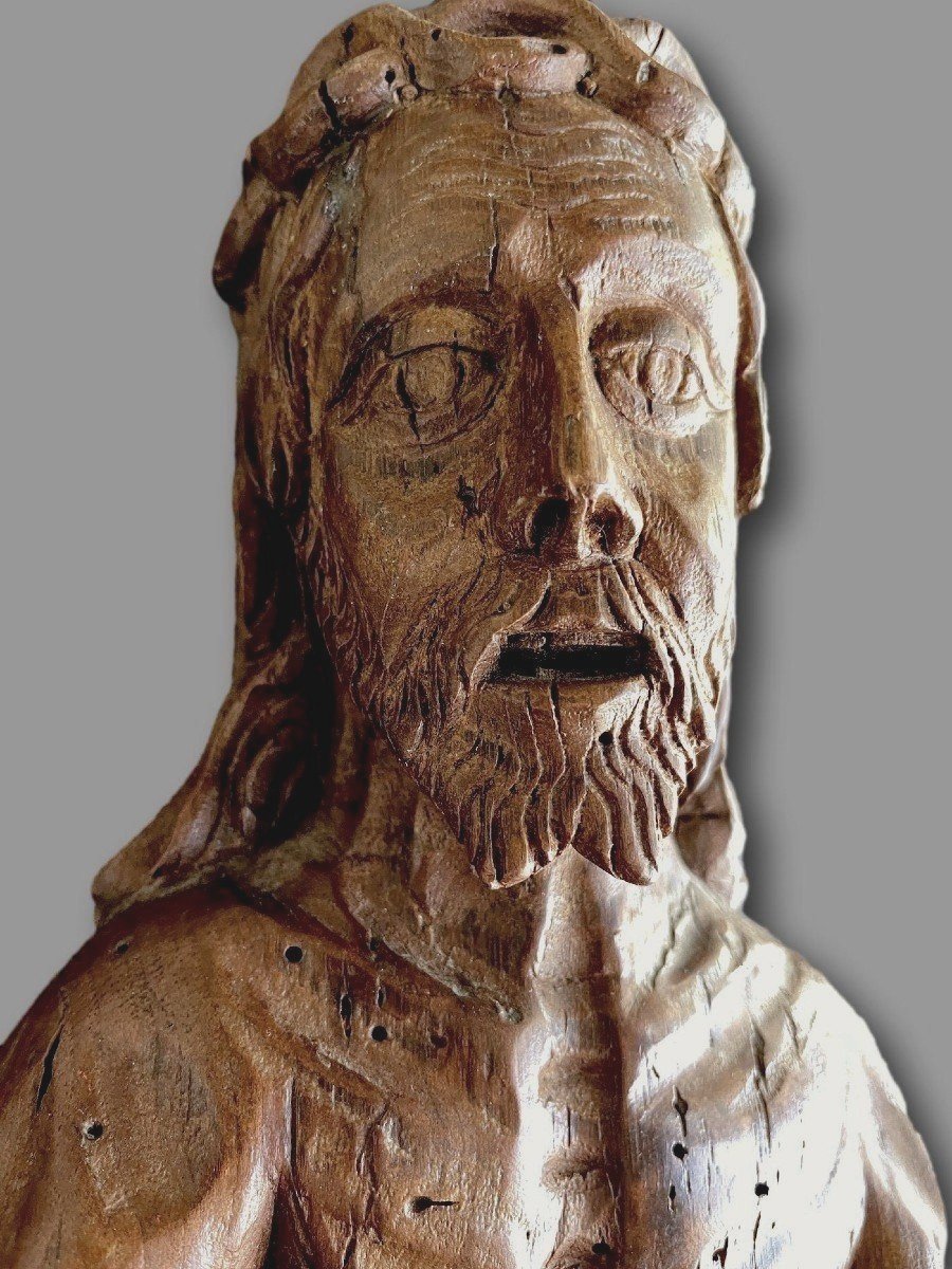 Exceptional Christ In Bonds - Carved Wood Sculpture, Castile, 16th Century-photo-3