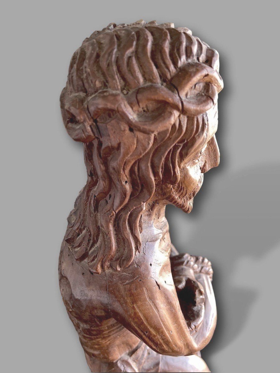 Exceptional Christ In Bonds - Carved Wood Sculpture, Castile, 16th Century-photo-4