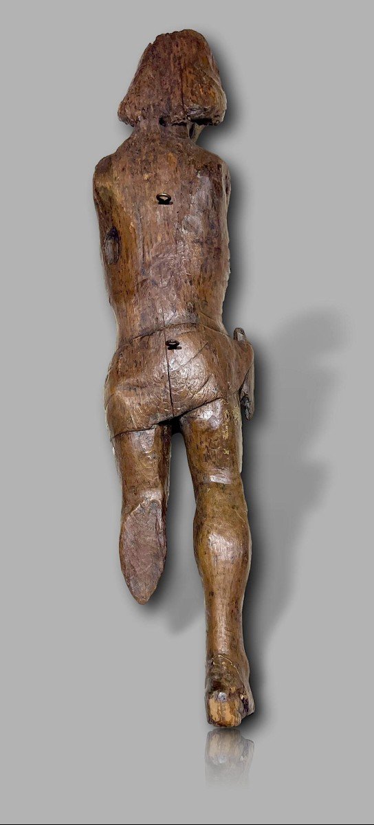 Important Saint Sebastian Standing – Medieval Gothic Sculpture, 14th Century-photo-8