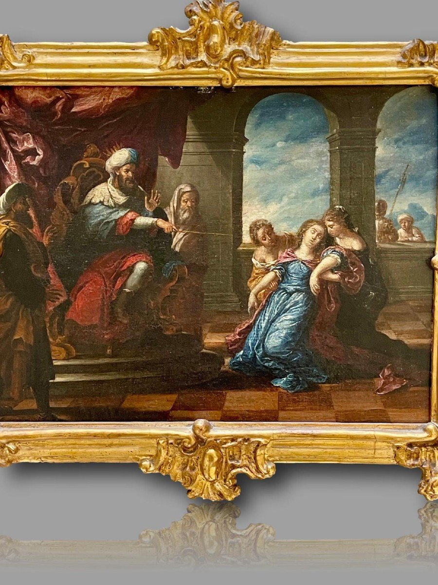 The Judgement Of Solomon – 17th Century Flemish School-photo-2