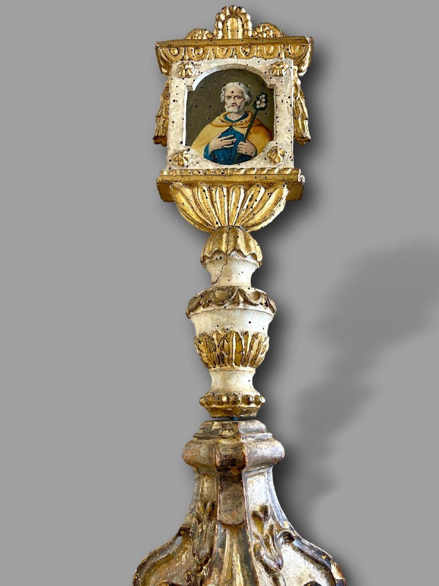 Painted Representation Of Saint Joseph – Louis XVI Period, 18th Century-photo-4