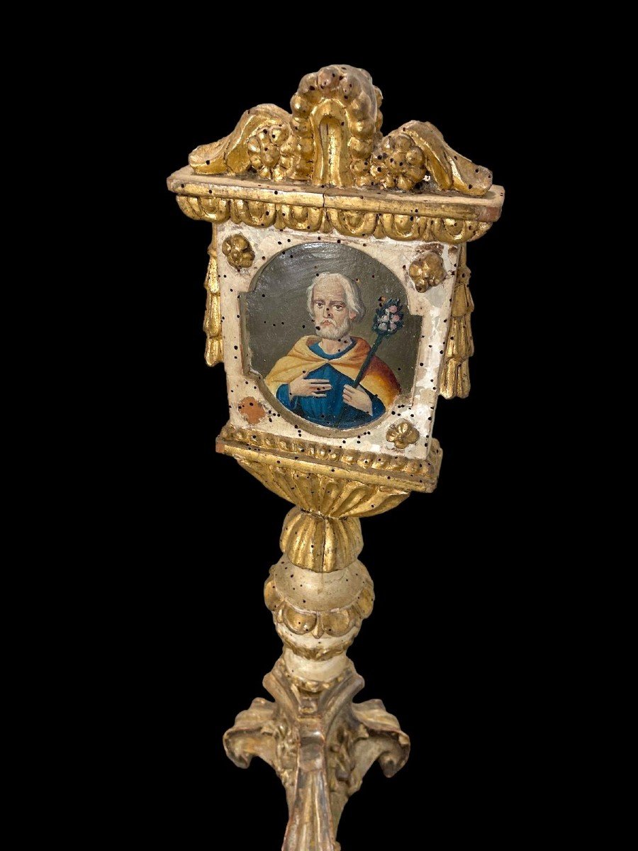 Painted Representation Of Saint Joseph – Louis XVI Period, 18th Century-photo-3