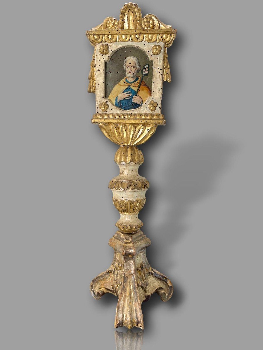 Painted Representation Of Saint Joseph – Louis XVI Period, 18th Century