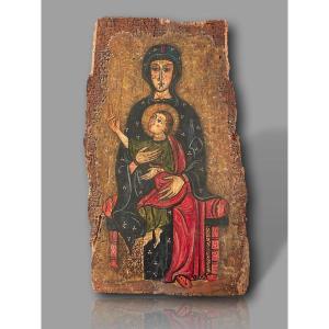 Virgin And Child - Pyrenean Roman Art - 15th-16th Century